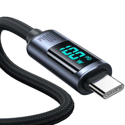 Kabl za podatke i punjenje USB-C - USB-C Joyroom S-A16 Prism Display, 100W, 1.2m, Crni