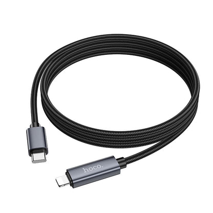 Kabl za podatke i punjenje USB-C - Lightning HOCO Display X112, 27W, 1m, Crni