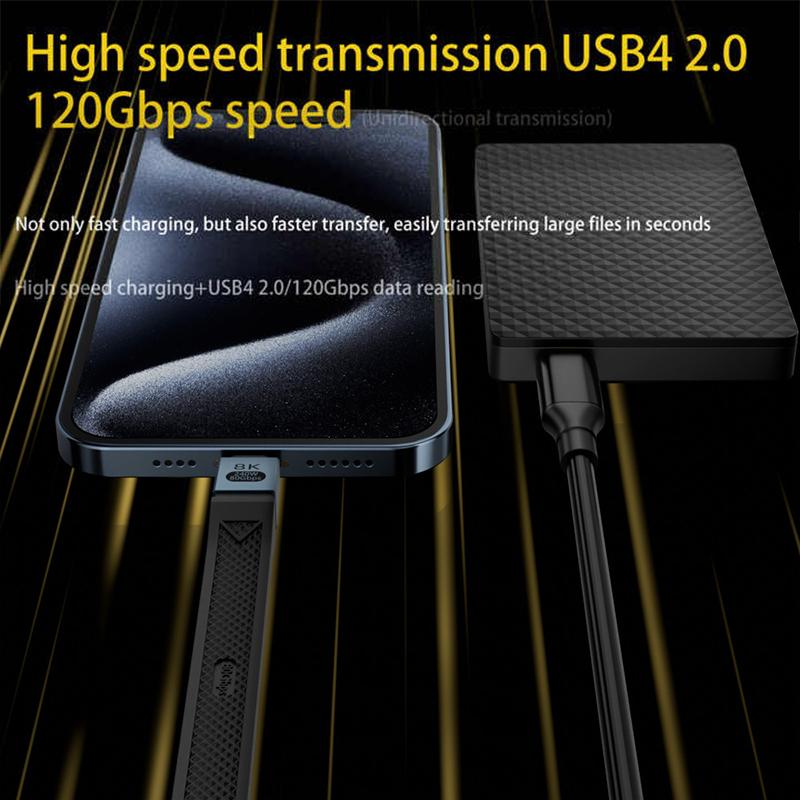 Kabl za prenos podataka i punjenje USB-C - USB-C OEM 8K Video, 240W, 0.13m, Crni
