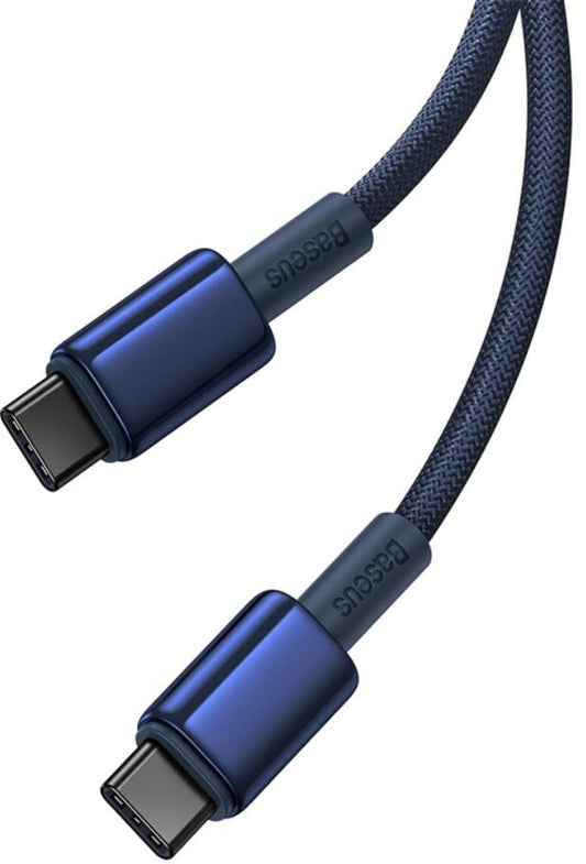 Kabl za podatke i punjenje USB-C - USB-C Baseus Tungsten Gold, 100W, 2m, Tamnoplavi P10319800321-04