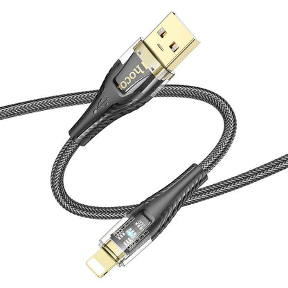 Kabl za Prenos Podataka i Punjenje USB-A - Lightning HOCO U121, 18W, 1.2m, Crni