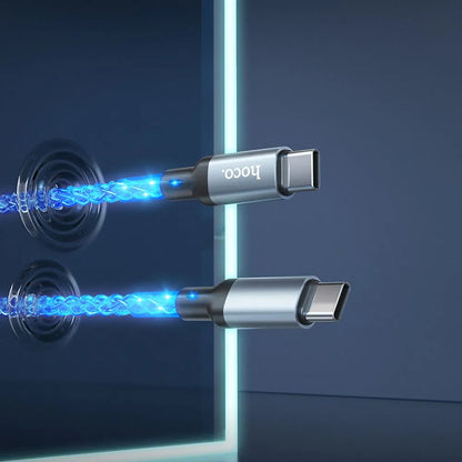 Kabl za Podatke i Punjenje USB-C - USB-C HOCO U112, 60W, 1m, Sivi