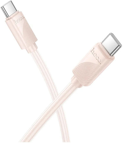 Kabl za prenos podataka i punjenje USB-C - USB-C HOCO X114, 60W, 1m, Roze