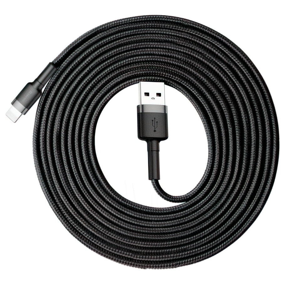 Kabl za podatke i punjenje USB-A - Lightning Baseus Cafule, 18W, 3m, Zlatni CALKLF-RV1