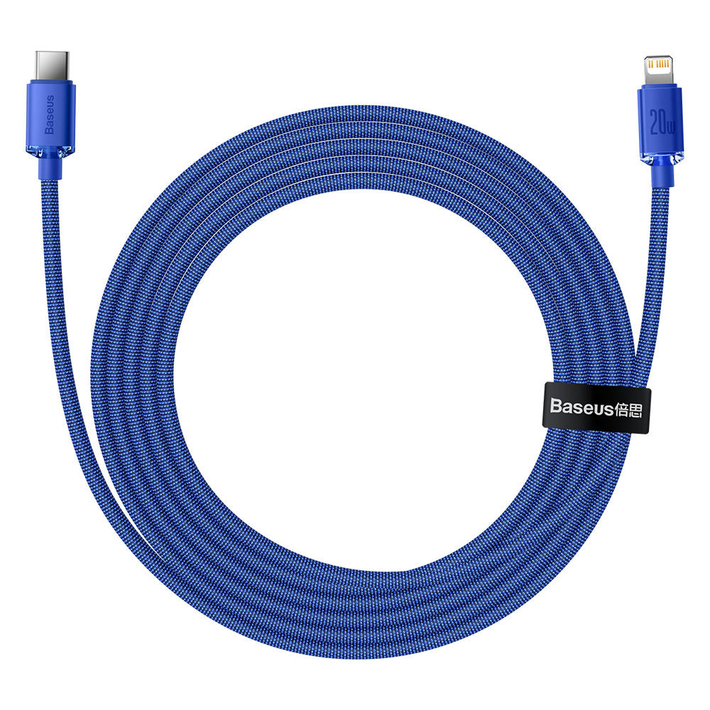 Kabl za prenos podataka i punjenje USB-C - Lightning Baseus Crystal Shine Series, 20W, 1.2m, Plavi CAJY000203