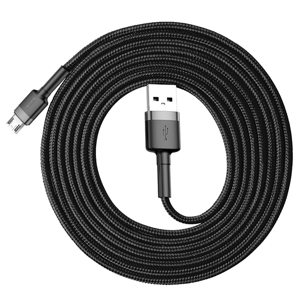 Kabl za podatke i punjenje USB-A - microUSB Baseus Cafule, 18W, 2m, Sivi CAMKLF-CG1