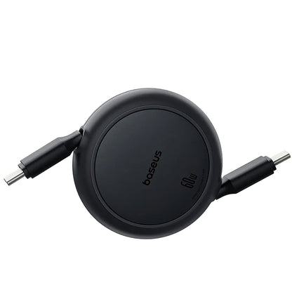 Kabl za podatke i punjenje USB-C - USB-C Baseus Free2Pull Mini Retractable, 60W, 1m, Crni P10364500111-01