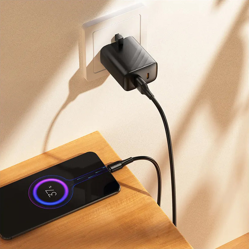 Kabl za podatke i punjenje USB-A - microUSB HOCO X120, 18W, 1m, Crni
