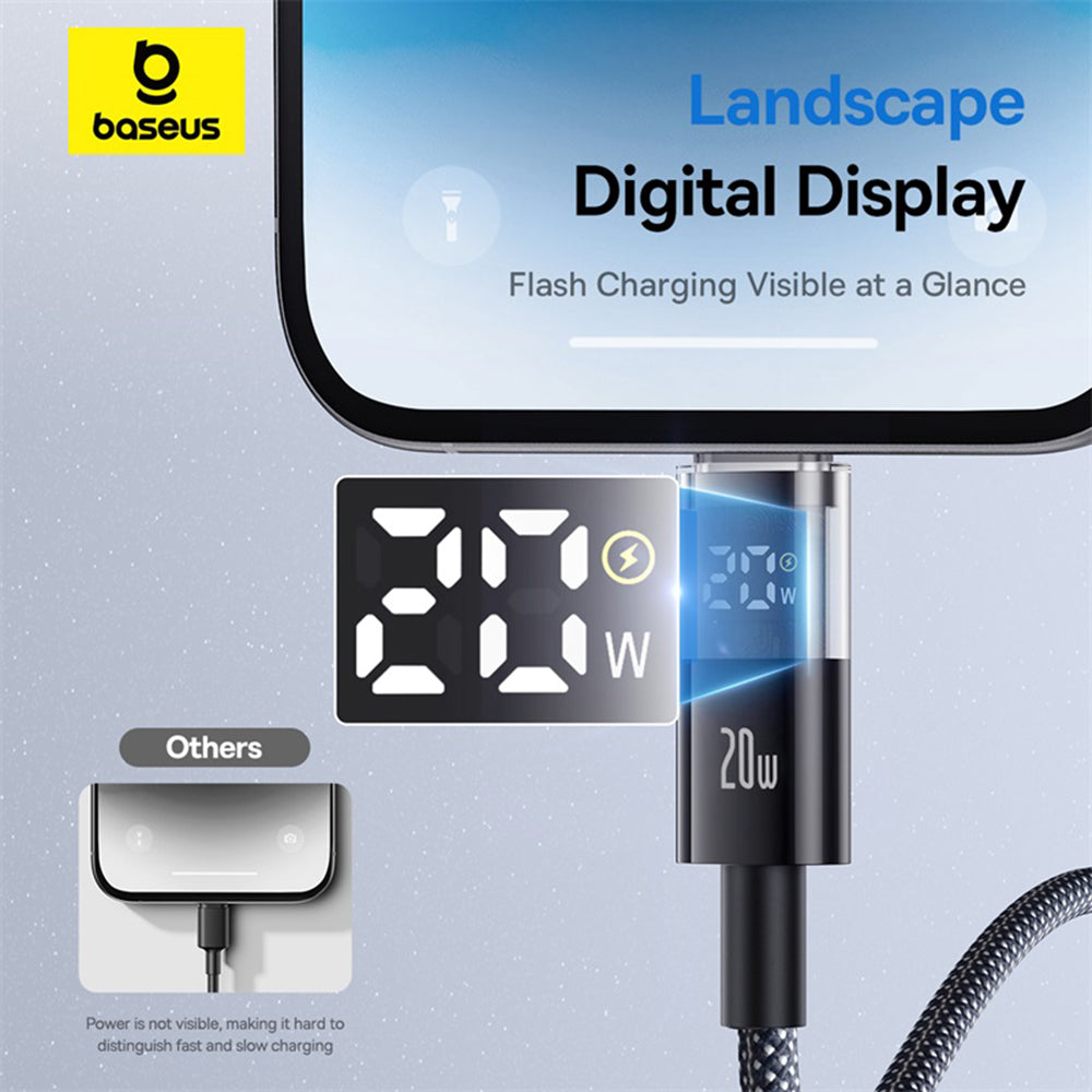 Kabl za podatke i punjenje USB-C - Lightning Baseus Display 2, 20W, 2m, Crni P10382703121-01