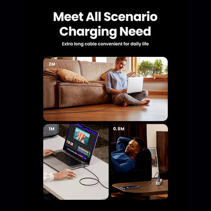Kabl za Prenos Podataka i Punjenje USB-C - USB-C UGREEN L513, 240W, 2m, Crni