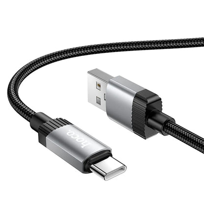 Kabl za podatke i punjenje USB-A - USB-C HOCO X117, 60W, 1m, Crni