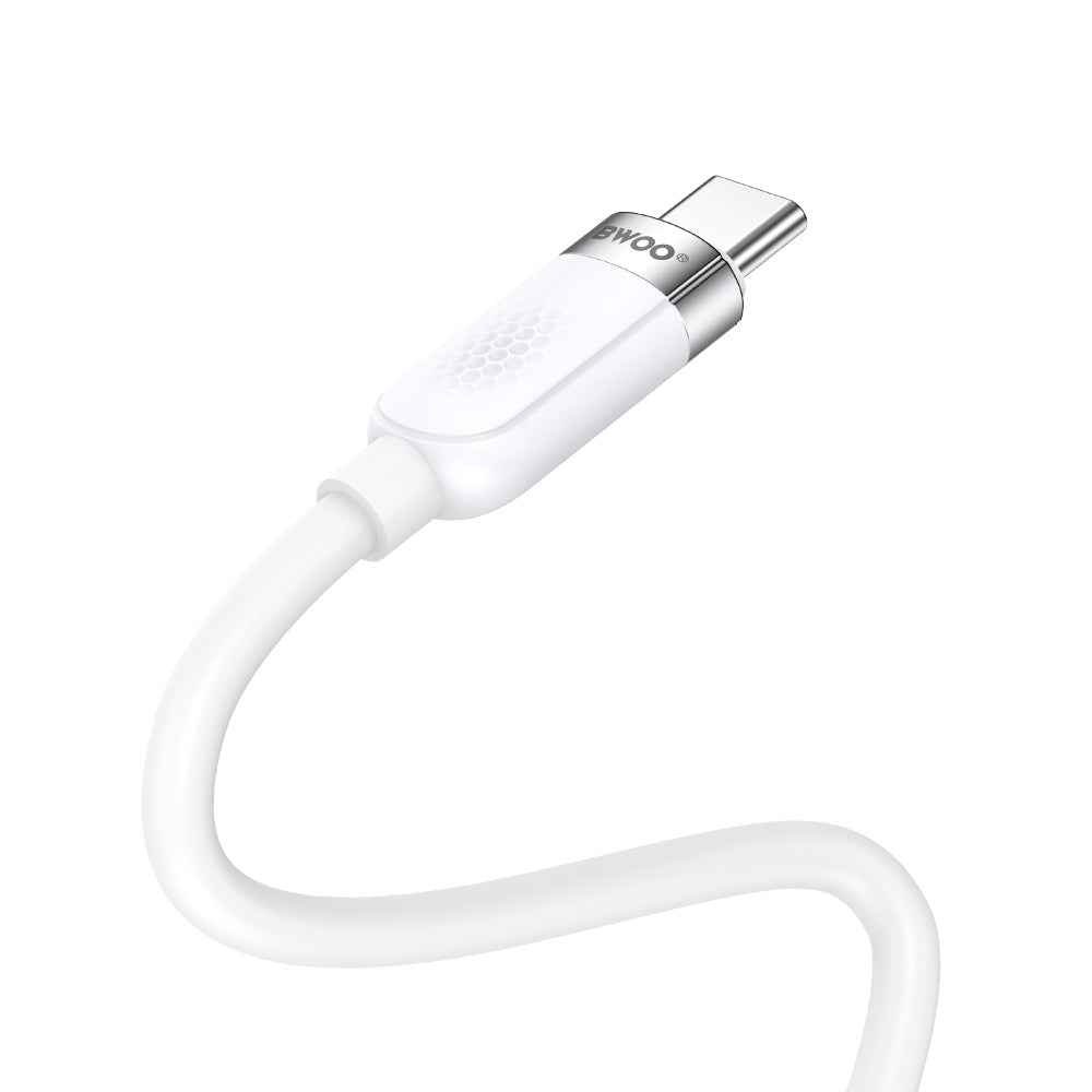 Kabl za podatke i punjenje USB-C - USB-C BWOO BO-X315C, 100W, 1m, Bel