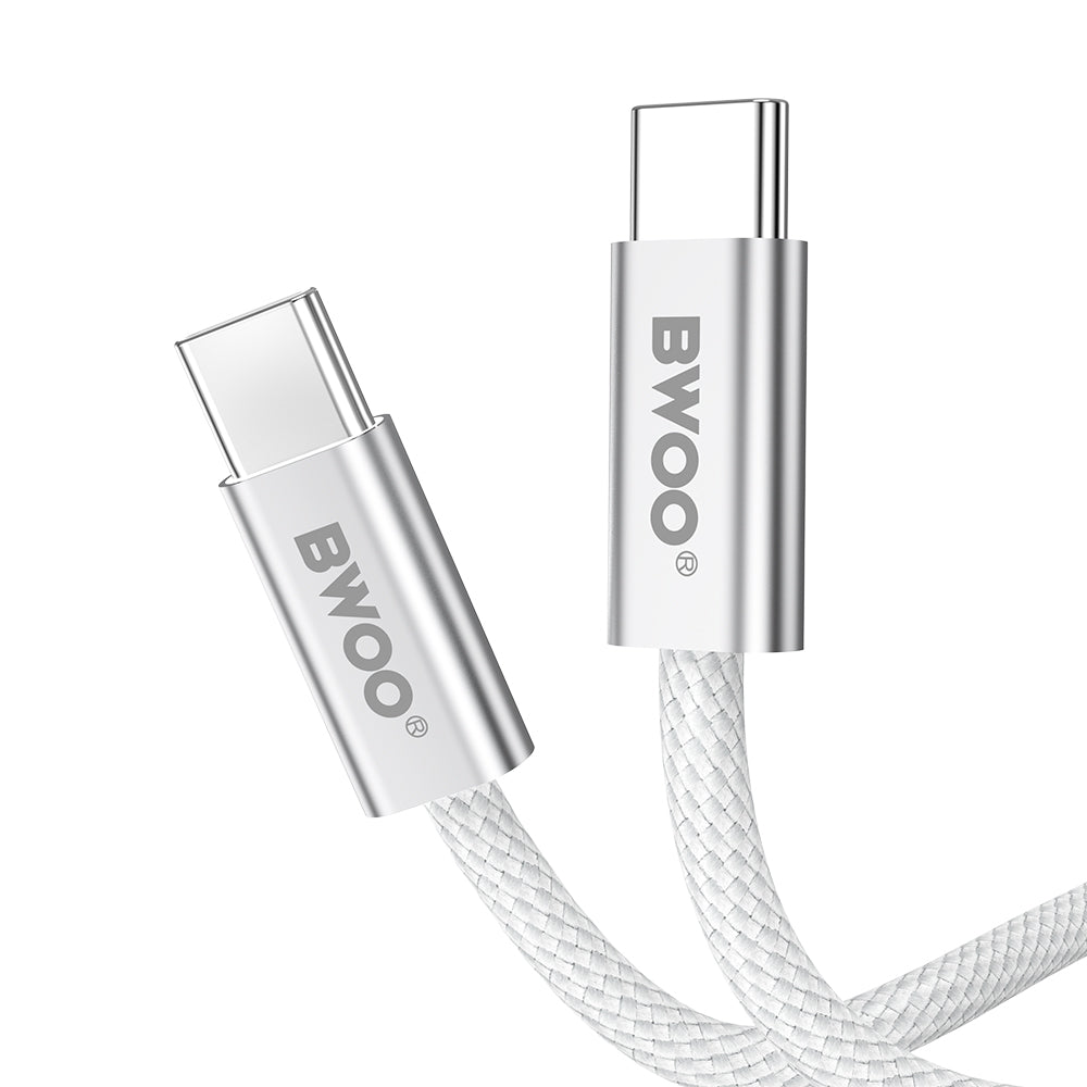 Kabl za podatke i punjenje USB-C - USB-C BWOO BO-X317C, 240W, 1m, Bela