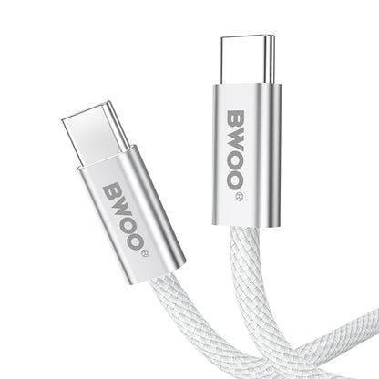 Kabl za podatke i punjenje USB-C - USB-C BWOO BO-X317C, 240W, 1m, Bela
