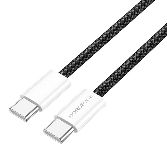 Kabl za podatke i punjenje USB-C - USB-C Borofone BX103 Original, 60W, 1m, Crni