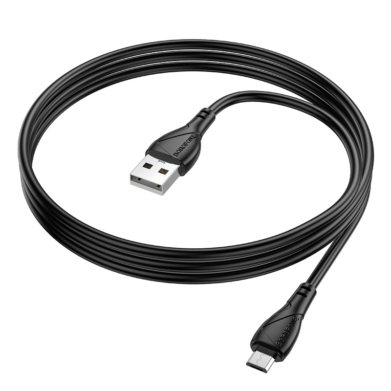 Kabl za podatke i punjenje USB-A - microUSB Borofone BX121 Energy, 18W, 1m, Crni