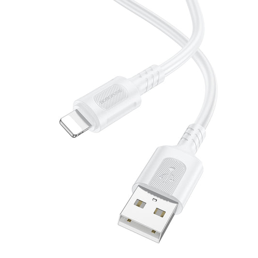Kabl za Prenos Podataka i Punjenje USB-A - Lightning Borofone BX111 Feliz, 18W, 1m, Bela