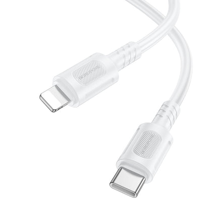 Kabl za prenos podataka i punjenje USB-C - Lightning Borofone BX111 Feliz, 27W, 1m, Bela