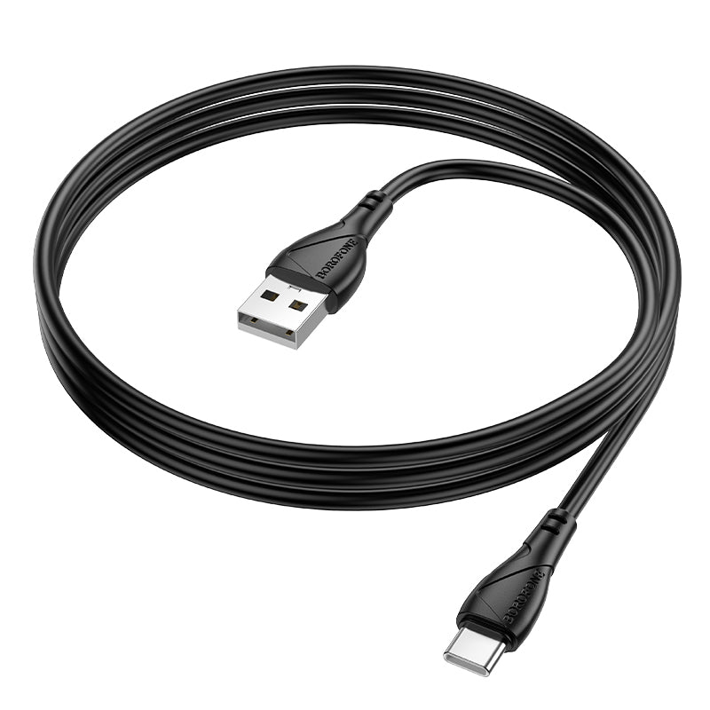 Kabl za podatke i punjenje USB-A - USB-C Borofone BX121 Energy, 18W, 1m, Crni