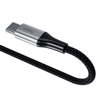 Kabl za podatke i punjenje USB-C - USB-C Allity. AUC-01, 100W, 1m, Crna