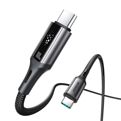 Kabl za prenos podataka i punjenje USB-C - USB-C Joyroom S-A60 StarTalk, 100W, 1.2m, Crni