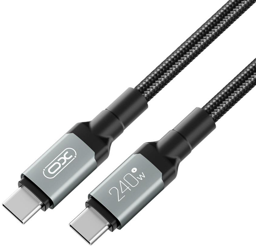 Kabl za podatke i punjenje USB-C - USB-C XO Design NB-Q264A, 240W, 1m, Crni