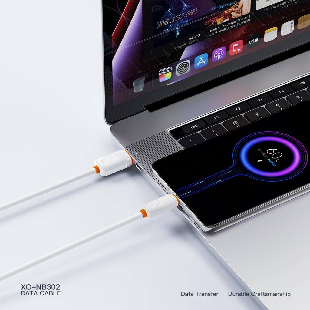 Kabl za podatke i punjenje USB-A - Lightning XO Design NB302, 18W, 1m, Bel