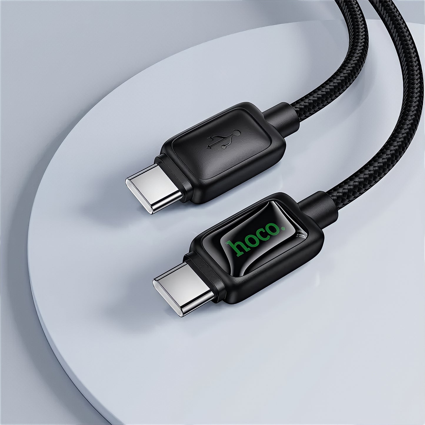 Kabl za podatke i punjenje USB-C - USB-C HOCO U146, 60W, 1.2m, Crni