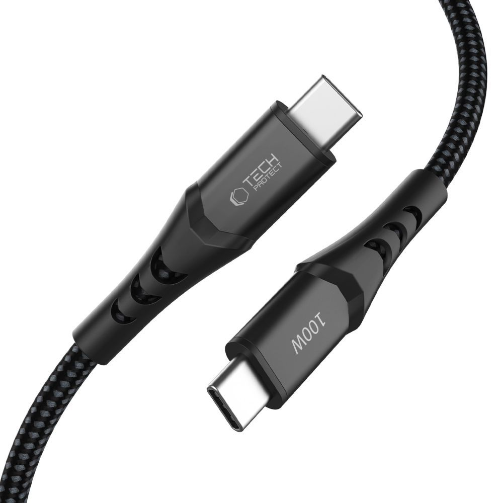 USB-C kabl za prenos podataka i punjenje - USB-C Tech-Protect UB11T Ultraboost, 100W, 2m, Crna