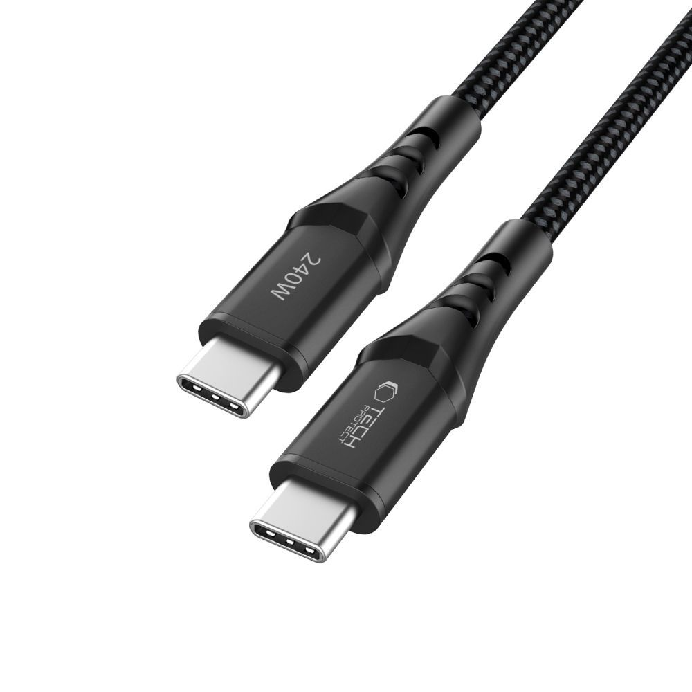 USB-C kabl za prenos podataka i punjenje - USB-C Tech-Protect UB11T Ultraboost, 240W, 1m, Crna