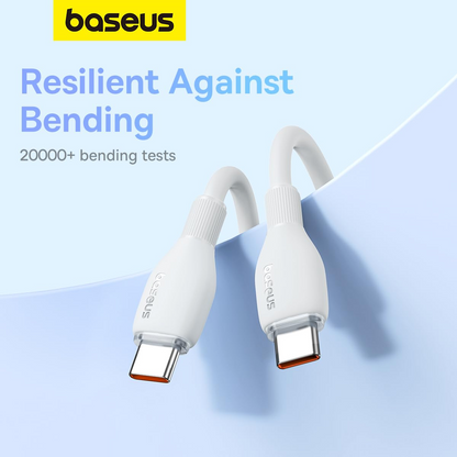 Kabl za Prenos Podataka i Punjenje USB-C - USB-C Baseus Pudding, 100W, 1.2m, Beli P10355702221-00