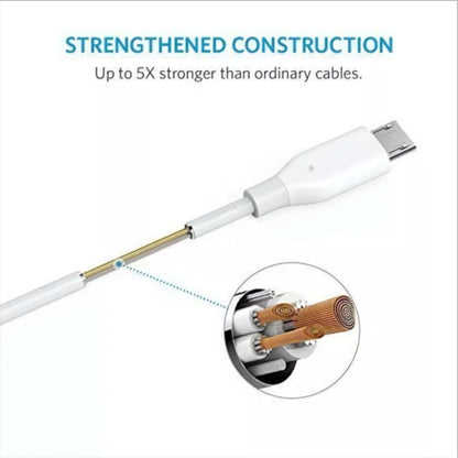 Kabl za prenos podataka i punjenje USB-A - microUSB Anker PowerLine, 18W, 1m, Beli A8132H21