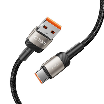 USB-A - USB-C kabl za prenos podataka i punjenje Tech-Protect Ultraboost EVO, 100W, 1m, Srebrni