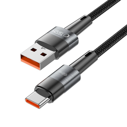 Kabl za prenos podataka i punjenje USB-A - USB-C Tech-Protect Ultraboost, 66W, 0.5m, Siva