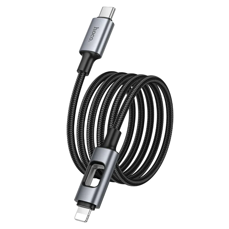 USB-C - Lightning HOCO U144 Led kabl za prenos podataka i punjenje, 27W, 1.2m, Crni