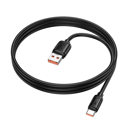 Kabl za prenos podataka i punjenje USB-A - USB-C HOCO X115, 100W, 1m, Crni