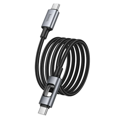 USB-C - USB-C HOCO U144 Led kabl za prenos podataka i punjenje, 60W, 1.2m, Crna