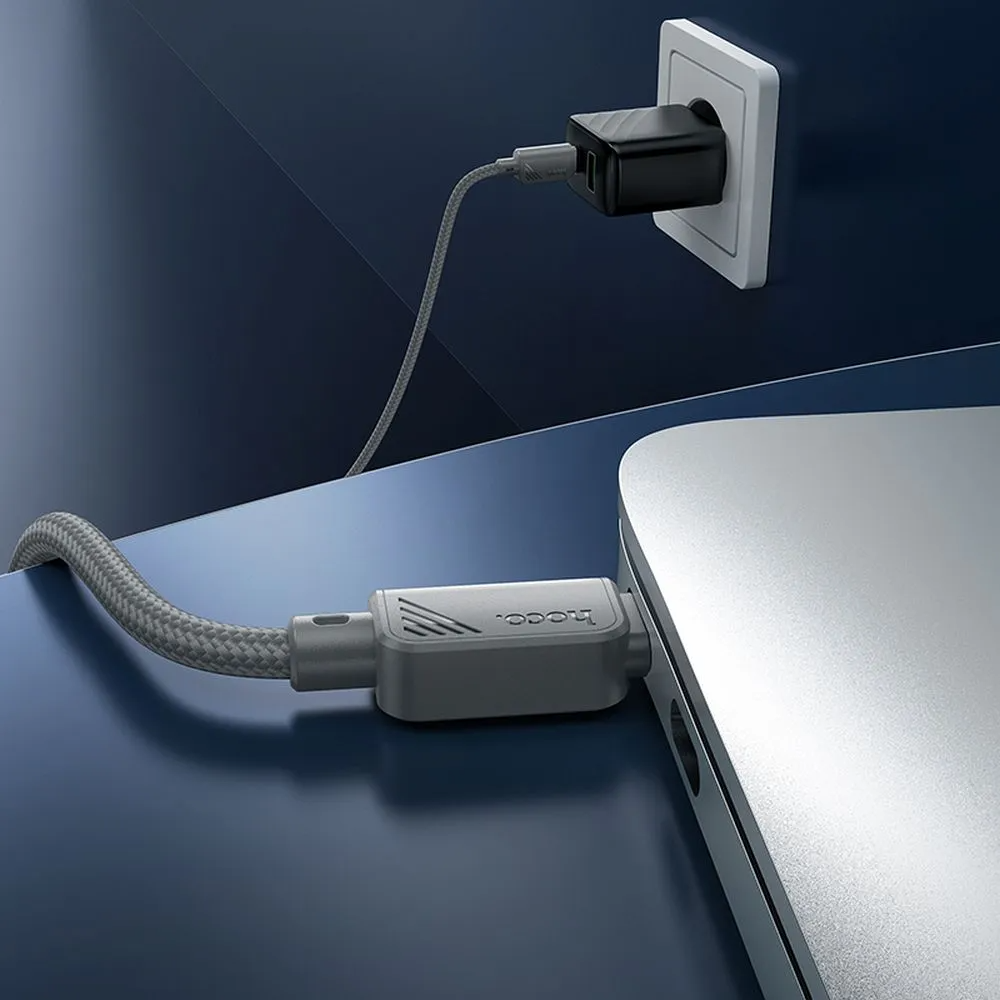 USB-C - USB-C kabl za prenos podataka i punjenje HOCO X113, 60W, 1m, Siva