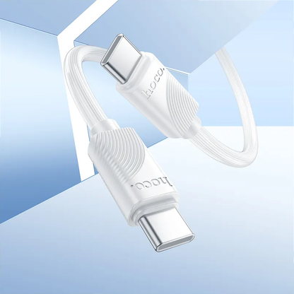 USB-C - USB-C HOCO X114 kabl za prenos podataka i punjenje, 60W, 1m, Bela