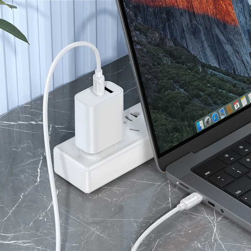 Kabl za prenos podataka i punjenje USB-C - USB-C HOCO X115, 240W, 1m, Bela
