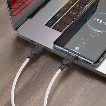 USB-C - USB-C kabl za prenos podataka i punjenje HOCO X90, 60W, 1m, Bela