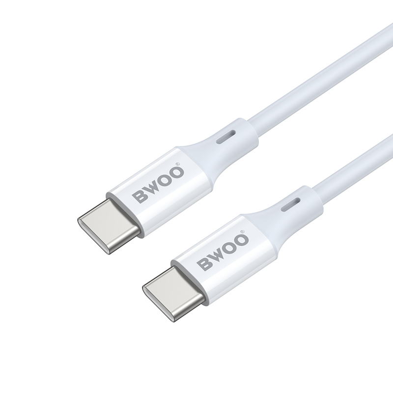 USB-C - USB-C kabl za prenos podataka i punjenje BWOO BO-X283CC-2M, 60W, 2m, Bela