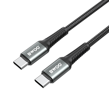 USB-C - USB-C BWOO BO-X288C-C kabl za prenos podataka i punjenje, 60W, 1m, Crna