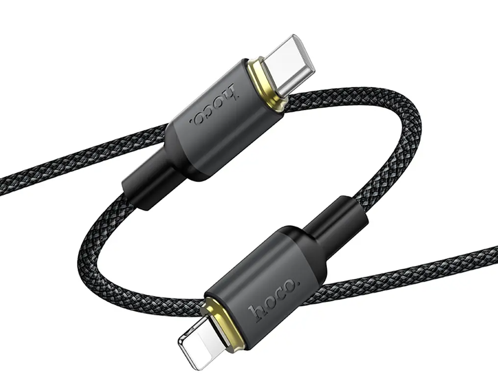 USB-C - Lightning HOCO X128 Benefit kabl za prenos podataka i punjenje, 30W, 1m, Crna