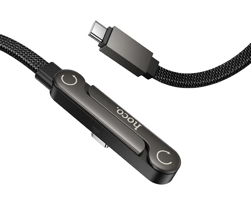USB-C - USB-C HOCO U150 Exquisite kabl za prenos podataka i punjenje, 60W, 1.2m, Crna