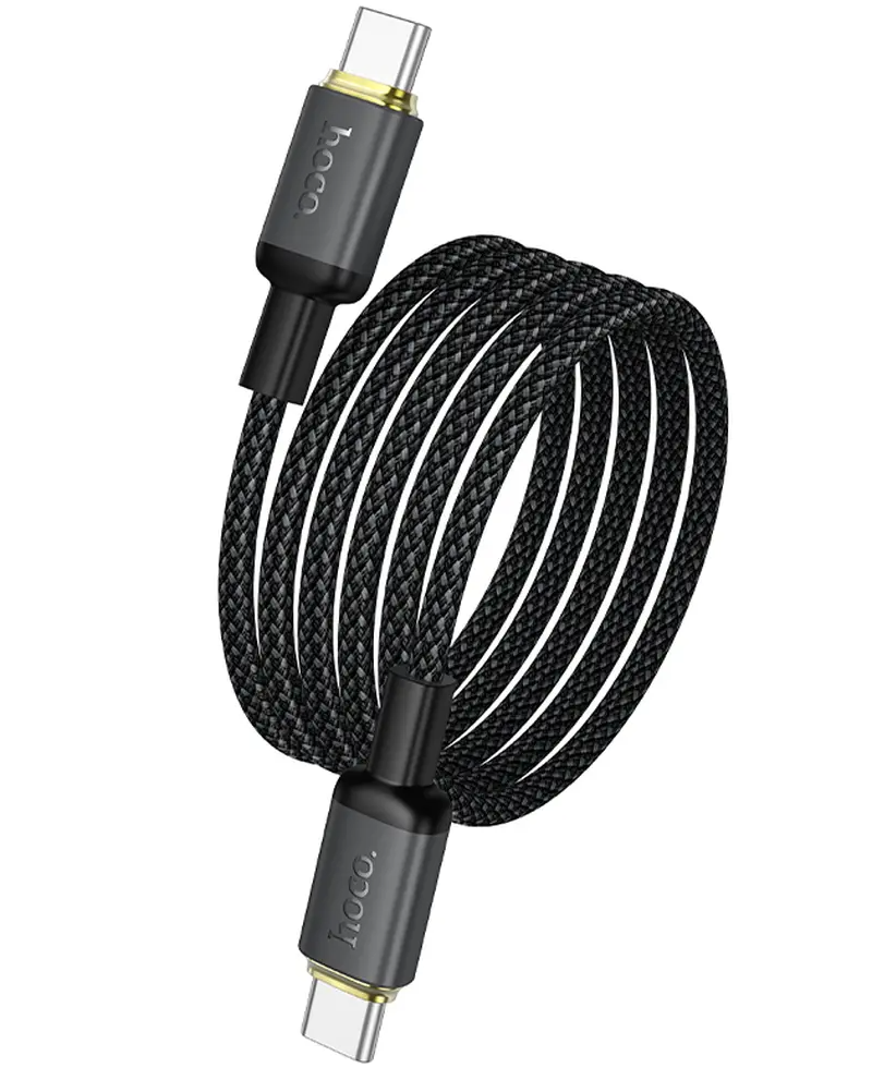 Kabl za prenos podataka i punjenje USB-C - USB-C HOCO X128 Benefit, 60W, 1m, Crni