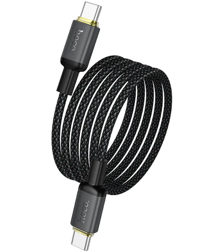 Kabl za prenos podataka i punjenje USB-C - USB-C HOCO X128 Benefit, 60W, 1m, Crni