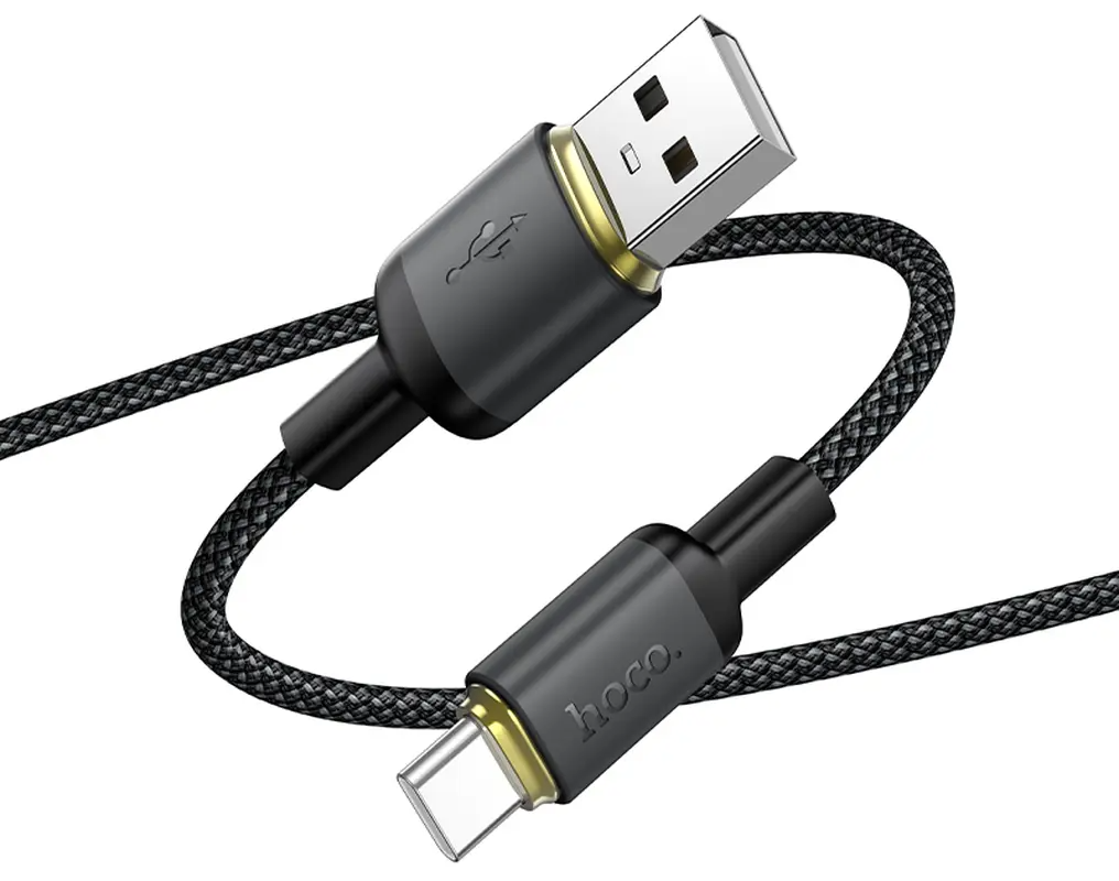 Kabl za prenos podataka i punjenje USB-A - USB-C HOCO X128 Benefit, 36W, 1m, Crni