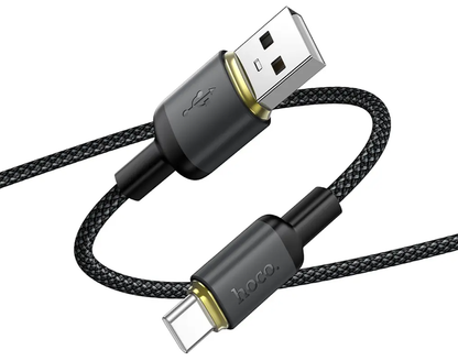 Kabl za prenos podataka i punjenje USB-A - USB-C HOCO X128 Benefit, 36W, 1m, Crni
