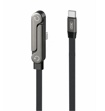 Kabl za prenos podataka i punjenje USB-C - USB-C XO Design NB-Q311, 240W, 1.5m, Crna